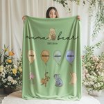 Personalized Classic Winnie the Pooh Honey Balloon Soft Throw Blanket with Names Multicolor Home Decor Birthday Mother's Day Gift for Mom Grandma