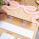 Personalized Bow Design Interchangeable Today Is My First Last Day Of School Sign Board with Name Back to School Gift for Girls