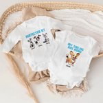 Personalizado 3D Cartoon 1-4 Mascotas 100% Algodón Bebé Body con Nombres Baby Shower Cumpleaños Regalo para Niños Niñas Recién Nacidos