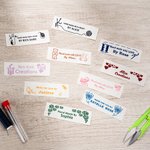 Personalized Cute Bear Butterfly Bow Sewing Labels Name Tags Set of 25 for Clothing Handmade Item Birthday Gift for Knitting DIY Craft Lovers