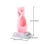 Personalisierter 3D Druck Ballettschuhe Zahnbürsten- und Stiftehalter mit Namensschild Vase Schreibtisch Deko Geburtstag Geschenk für Ballettliebhaber