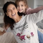 Personlig Flerfärgad Söt 3D Dinosaurie Design Mjuk Crewneck T-shirt Sweatshirt med 1-12 Namn Födelsedag Mors dag Present till Mamma Mormor