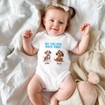 Personalizado 3D Cartoon 1-4 Mascotas 100% Algodón Bebé Body con Nombres Baby Shower Cumpleaños Regalo para Niños Niñas Recién Nacidos