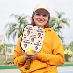 Personalised I Love Funny Face Photo Pickleball Paddle Cover with Title and Hook Birthday Gift for Pickleball Players