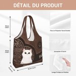 Sac à Course Personnalisé avec 2 Noms et 1-6 Motifs d'Animal de Compagnie Cadeau Anniversaire Fête des Mères pour Femme
