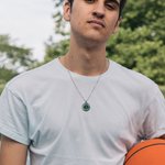 Personalised Basketball Necklace with Name Number Dainty Jewellery Game Day Birthday Gift for Basketball Mom Player