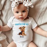 Personalizado 3D Cartoon 1-4 Mascotas 100% Algodón Bebé Body con Nombres Baby Shower Cumpleaños Regalo para Niños Niñas Recién Nacidos