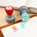 Personalized Well Done Great Job Portrait Self-Inking Teacher Stamp with Text Teacher's Day Thank You Motivational Gift for Teachers