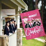 Personalizado Multicolor 2025 Graduación 4 Fotos Bandera de Jardín con Nombre Fiesta de Graduación Decoración Regalo para Graduados