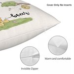 Personalized Cute Classic Winnie the Pooh Honey Balloon Throw Pillow Cover with 1-5 Names Mother's Day Birthday Gift for Family