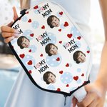 Personalised I Love Funny Face Photo Pickleball Paddle Cover with Title and Hook Birthday Gift for Pickleball Players
