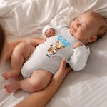 Personalizado 3D Cartoon 1-4 Mascotas 100% Algodón Bebé Body con Nombres Baby Shower Cumpleaños Regalo para Niños Niñas Recién Nacidos