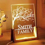 Gepersonaliseerd familie leven boom acryl LED nachtlampje met 1-12 namen Home Decoratie verjaardag Moederdag vakantie cadeau voor familie kinderen