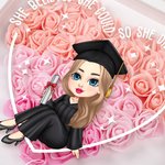 Personalizada de dibujos animados de Graduados Amor Flor de papel Shadow Box Marco con Nombre Decoración para el Hogar Graduación Keepsake Regalo para la Mujer