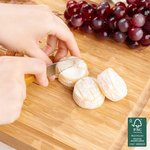 Personalized Engraved Wreath Initial Family Name FSC Bamboo Charcuterie Cutting Board with Juice Groove Housewarming Engagement Gift for Couple Family