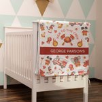 Couverture douce personnalisée avec nom pour la lutte contre les incendies Cadeau d'anniversaire pour enfants Cadeau de douche pour enfants