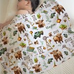 Set de manta con nombre para recién nacido Baby Shower Gift