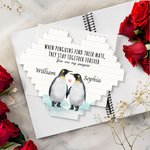 Personalized You're My Penguin Heart-shaped Building Brick Puzzles Valentine's Day Anniversary Gift for Couple