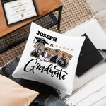 Personalized Graduation Cap Class of 2025 4 Photos Soft Throw Pillow Cover with Name Home Decor Graduation Gift for Graduates