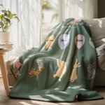 Personalized Classic Winnie the Pooh Honey Balloon Soft Throw Blanket with Names Multicolor Home Decor Birthday Mother's Day Gift for Mom Grandma