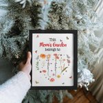 Personalized This Mom's Garden Belongs To 1-12 Birth Flowers Frame Painting with Names and Title Birthday Mother's Day Gift for Mother Grandma
