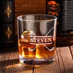Personalised Engraved Golf Initial Name Old Fashioned Whiskey Glasses Matching Glass Decanter Birthday Wedding Anniversary Gift for Men