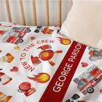Couverture douce personnalisée avec nom pour la lutte contre les incendies Cadeau d'anniversaire pour enfants Cadeau de douche pour enfants