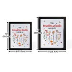 Personalized This Mom's Garden Belongs To 1-12 Birth Flowers Frame Painting with Names and Title Birthday Mother's Day Gift for Mother Grandma