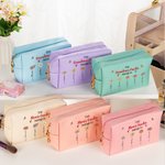 Personalisierte Geburt Blume Garten Leder Kosmetiktasche Tasche mit Geburt Blume und Name Portable Reise Essentials Geburtstag Muttertag Geschenk für sie