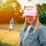 Gorra de béisbol personalizada con nombre y ajustable Snapback para el Día de la Madre Regalo de cumpleaños para mamá amante del béisbol Jugadora de helados