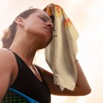 Personalized Ice Cream Dripping Baseball Mom Towel with Name and Number Portable Birthday Sport Accessories Gift for Baseball Sport Lovers