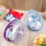 Personalised Cute Bunny Expression Fillable Jumbo Easter Egg with Name Holiday Basket Stuffers Easter Birthday Party Favors Gift for Kids