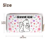 Personalisierte Floral Mama Bär und 1-10 Baby Bären Frauen Portemonnaie mit Fächern Muttertag Geburtstag Geschenk für Mama Oma