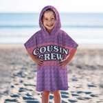 Gepersonaliseerd geportretteerd neefje Crew Hooded Strandlaken met naam Zomervakantie Reizen Strandfeest Accessoire Verjaardagscadeau voor kinderen