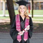 Personalized Multicolor Medical Symbols Occupational Graduation Stole with Name and Year Graduation Keepsake for Nurse Doctor Medical Graduates