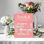 Personalized Grandkids Make Life More Grand Crossword Scrabble Puzzle Building Brick with Names Mother's Day Housewarming Gift for Grandma Mom