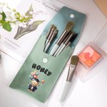 Personalizado lindo oso de graduación 3D nombre de la burbuja bolsa de pinceles de maquillaje Set con 8 piezas de pinceles de maquillaje de regalo para los graduados amantes de la belleza