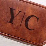 Personalized Engraved Monogram Initial Name Leather Storage Box Portable Travel Accessories Birthday Father's Day Gift for Father Husband