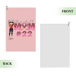 Personalized Ice Cream Dripping Baseball Mom Towel with Name and Number Portable Birthday Sport Accessories Gift for Baseball Sport Lovers