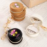 Personalized Baseball Softball Ball Game Design Mini Keychain Jewelry Box with Name Travel Essentials Birthday Gift for Women Sport Lovers