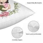 Funda de cojín personalizada para mamá y niño con flor de nacimiento y nombre Regalo de cumpleaños para el Día de la Madre para la abuela mamá