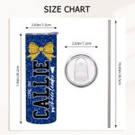 Personalised Faux Glitter Cartoon Cheerleading Girl Food-grade 20 oz Skinny Tumbler with Name Sports Team Birthday Gift for Cheerleader