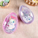 Personalised Cute Bunny Expression Fillable Jumbo Easter Egg with Name Holiday Basket Stuffers Easter Birthday Party Favors Gift for Kids