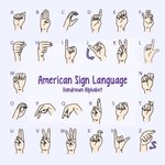 Personalized Multicolor American Sign Language 3D Printed Desk Name Plate Birthday Appreciation Gift for ASL Interpreter Teacher Deaf  People