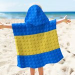 Gepersonaliseerd geportretteerd neefje Crew Hooded Strandlaken met naam Zomervakantie Reizen Strandfeest Accessoire Verjaardagscadeau voor kinderen