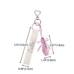 Personalisierte Multicolor Ballettschuhe gesticktes Namensschild Herz Schlüsselanhänger Rucksack Zubehör Geburtstagsgeschenk für Ballerina