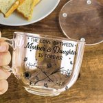 Personalizada Madre Kid Infinito Mes de Nacimiento Flores 16 oz Vaso de cristal transparente con asa y nombre Día de la Madre Regalo de cumpleaños para mamá abuela