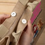 Personalizado Una chica y sus perros tienen un vínculo inquebrantable Bolsa de yute con nombre de dibujos animados en 3D Accesorio de viaje Regalo de cumpleaños para dueños de perros