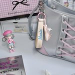 Personalisierte Multicolor Ballettschuhe gesticktes Namensschild Herz Schlüsselanhänger Rucksack Zubehör Geburtstagsgeschenk für Ballerina