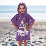 Gepersonaliseerde Oversized Strandlaken met Dierenkap voor Kinderen met Naam Initiaal Superabsorberend voor Reizen Zomervakantie Als Verjaardagscadeau